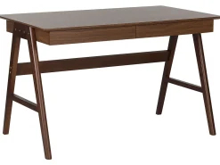 Scrivania SHESLAY Marrone scuro 120 cm 70 cm con Cassetti