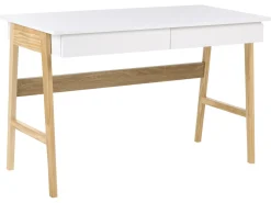 Scrivania THESLAY Marrone chiaro/Bianco 120 cm 60 cm
