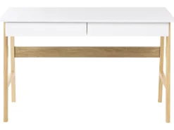 Scrivania THESLAY Marrone chiaro/Bianco 120 cm 60 cm