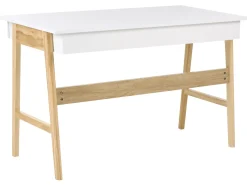 Scrivania THESLAY Marrone chiaro/Bianco 120 cm 60 cm