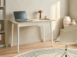Scrivania VITRION Marrone chiaro/Bianco 120 cm 60 cm