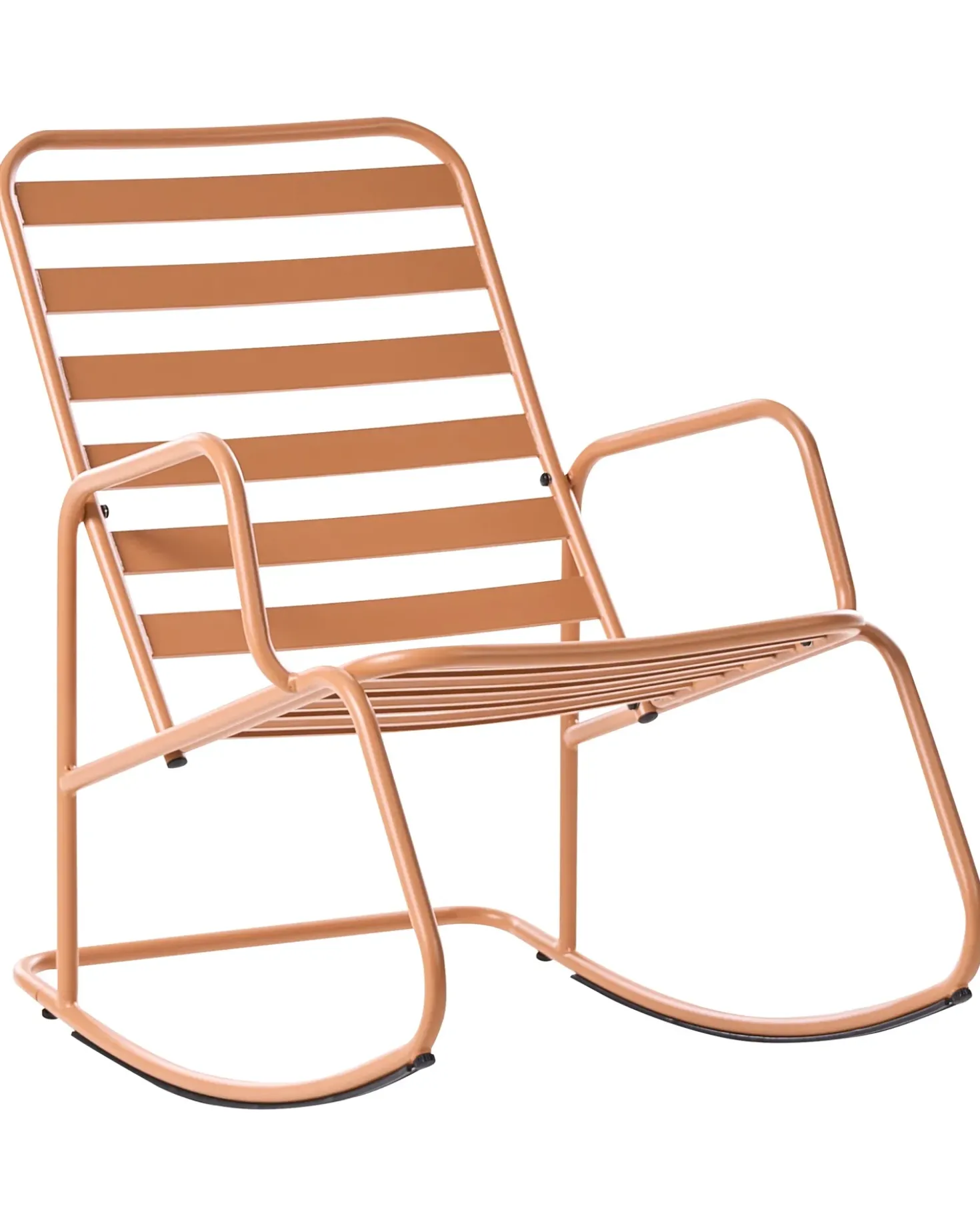 Sedia a dondolo da giardino TURI Metallo Marrone dorato