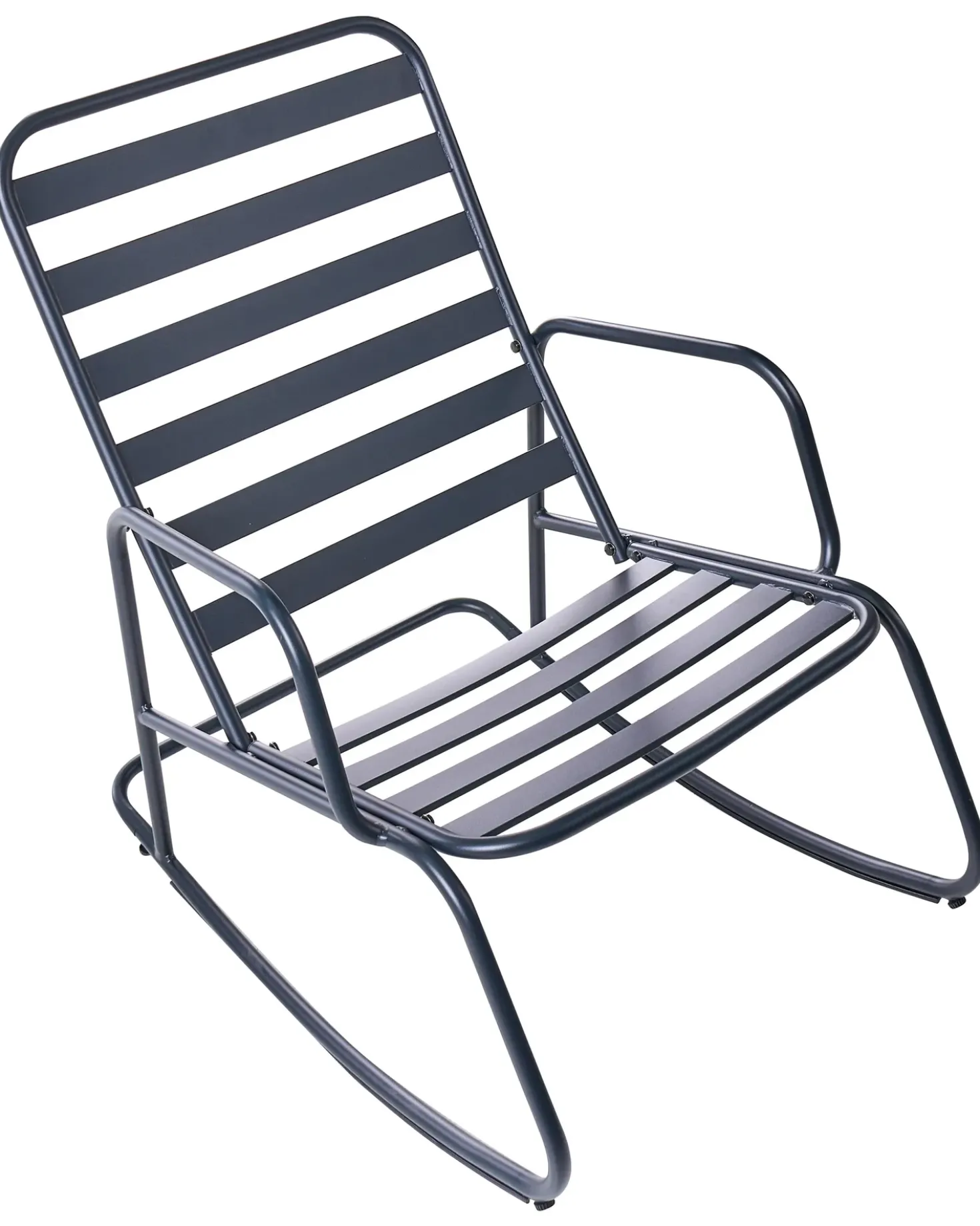 Sedia a dondolo da giardino TURI Metallo Nero