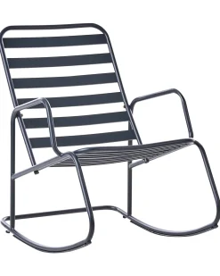 Sedia a dondolo da giardino TURI Metallo Nero