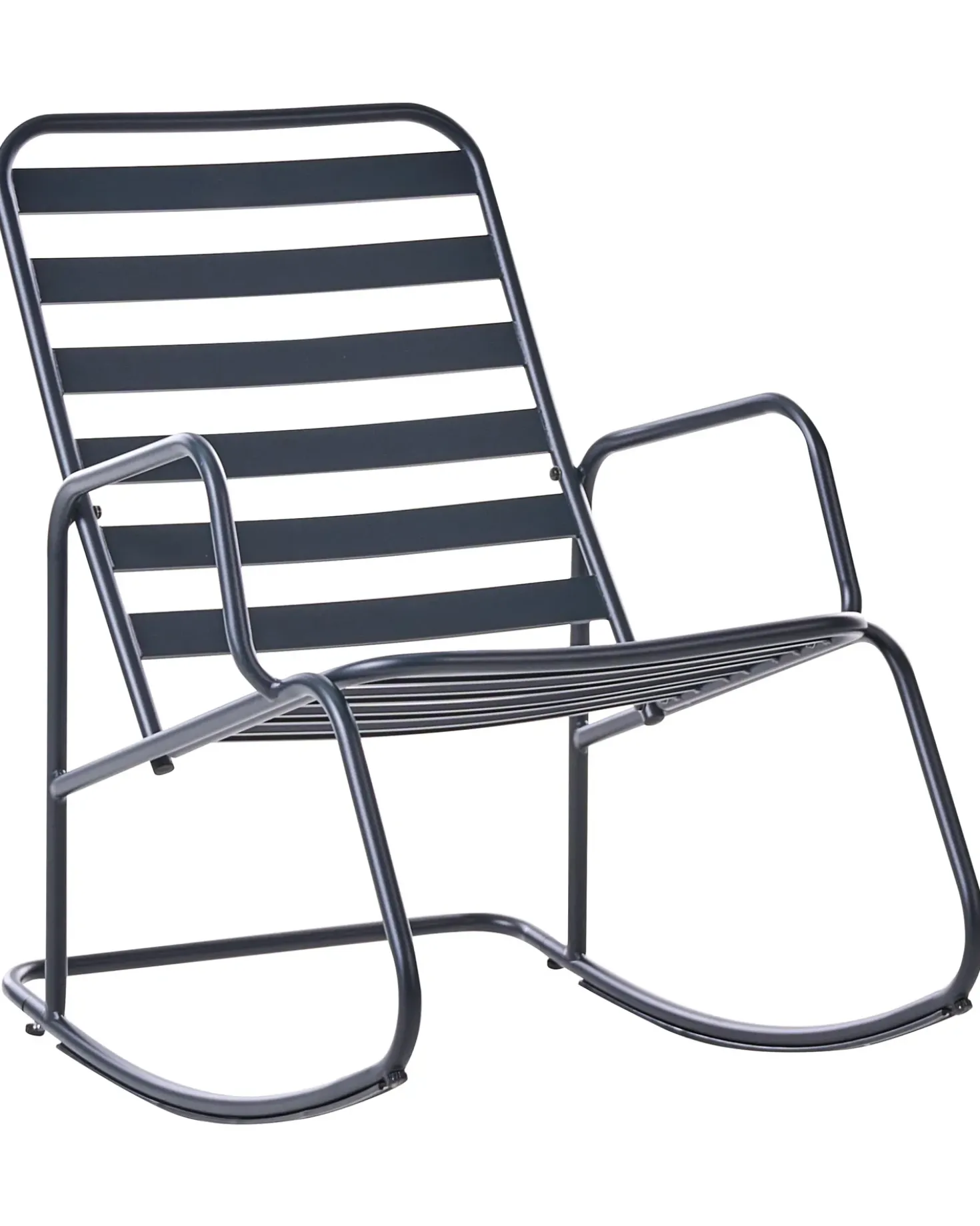 Sedia a dondolo da giardino TURI Metallo Nero