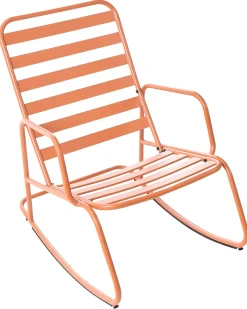 Sedia a dondolo da giardino TURI Metallo Arancione