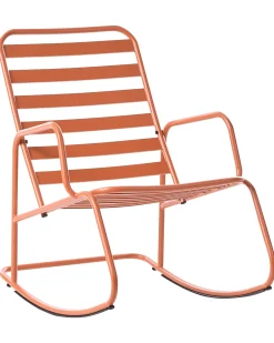 Sedia a dondolo da giardino TURI Metallo Arancione
