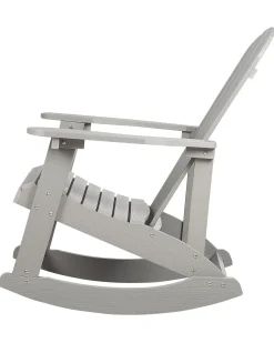 Sedia a dondolo da giardino ADIRONDACK Grigio chiaro