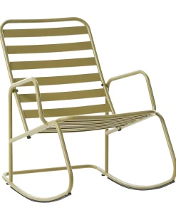 Sedia a dondolo da giardino TURI Metallo Verde oliva