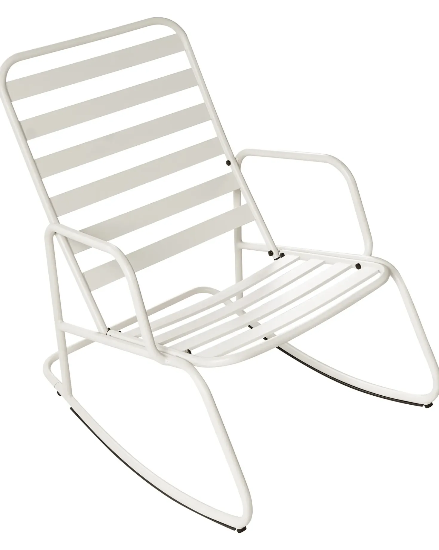 Sedia a dondolo da giardino TURI Metallo Bianco sporco