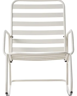 Sedia a dondolo da giardino TURI Metallo Bianco sporco