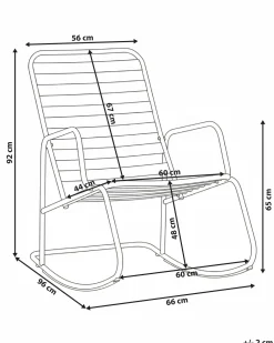 Sedia a dondolo da giardino TURI Metallo Blu