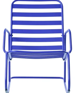 Sedia a dondolo da giardino TURI Metallo Blu