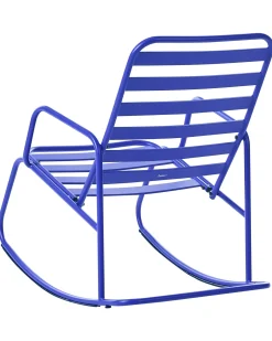 Sedia a dondolo da giardino TURI Metallo Blu