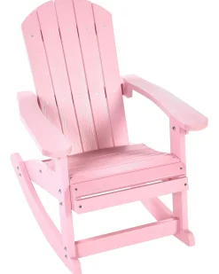 Sedia a dondolo da giardino per bambini ADIRONDACK Rosa pastello