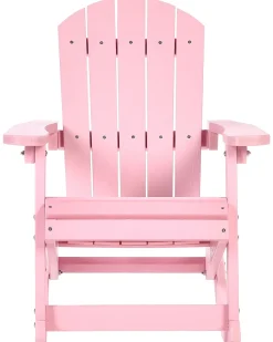Sedia a dondolo da giardino per bambini ADIRONDACK Rosa pastello