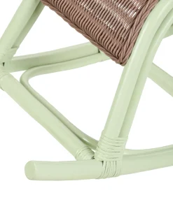 Sedia a dondolo per bambini ASPRIA Rattan Verde chiaro