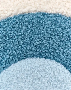 Sedia a dondolo per bambini Arcobaleno OMBO Bouclé Azzurro