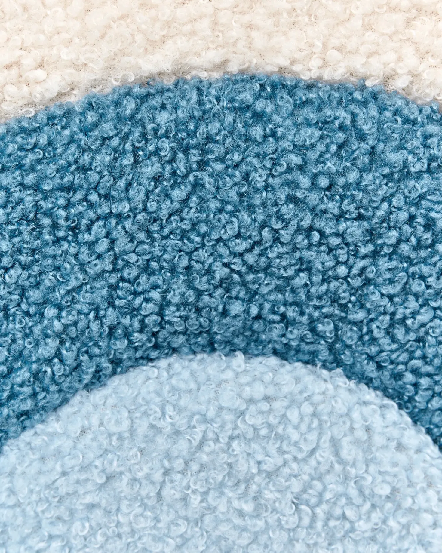 Sedia a dondolo per bambini Arcobaleno OMBO Bouclé Azzurro