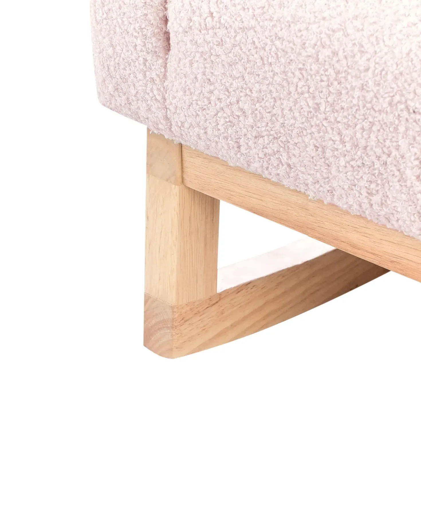 Sedia a dondolo per bambini NORBY Bouclé Rosa pastello