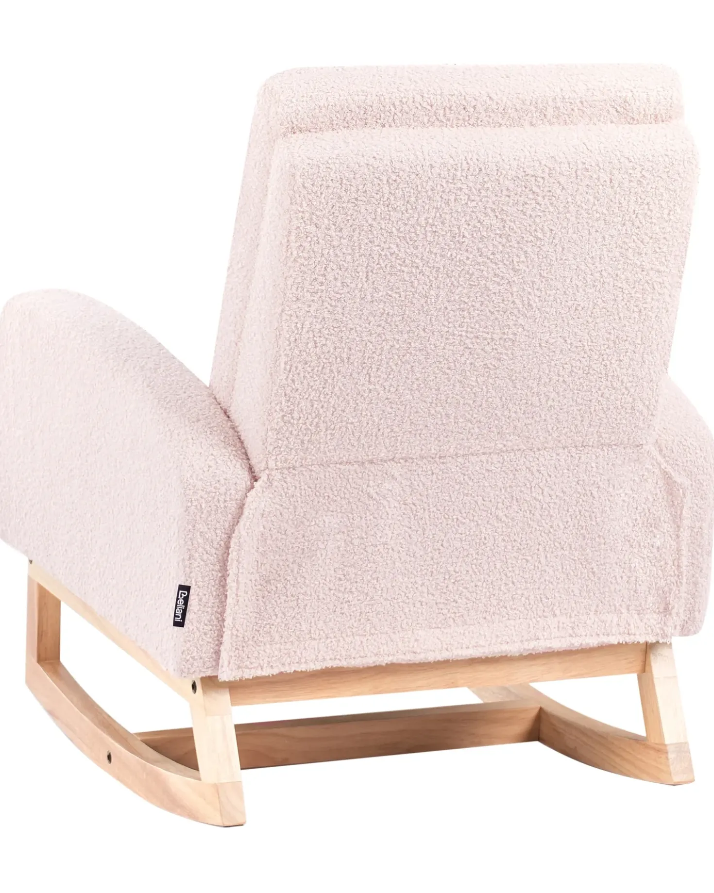Sedia a dondolo per bambini NORBY Bouclé Rosa pastello