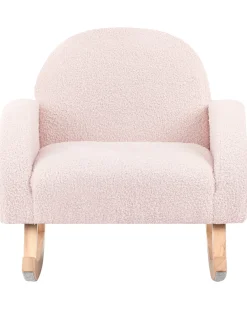 Sedia a dondolo per bambini HUG Bouclé Rosa pastello