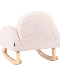 Sedia a dondolo per bambini HUG Bouclé Rosa pastello