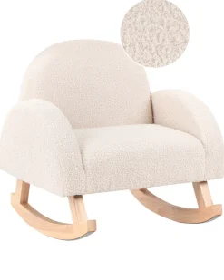 Sedia a dondolo per bambini HUG Bouclé Beige chiaro