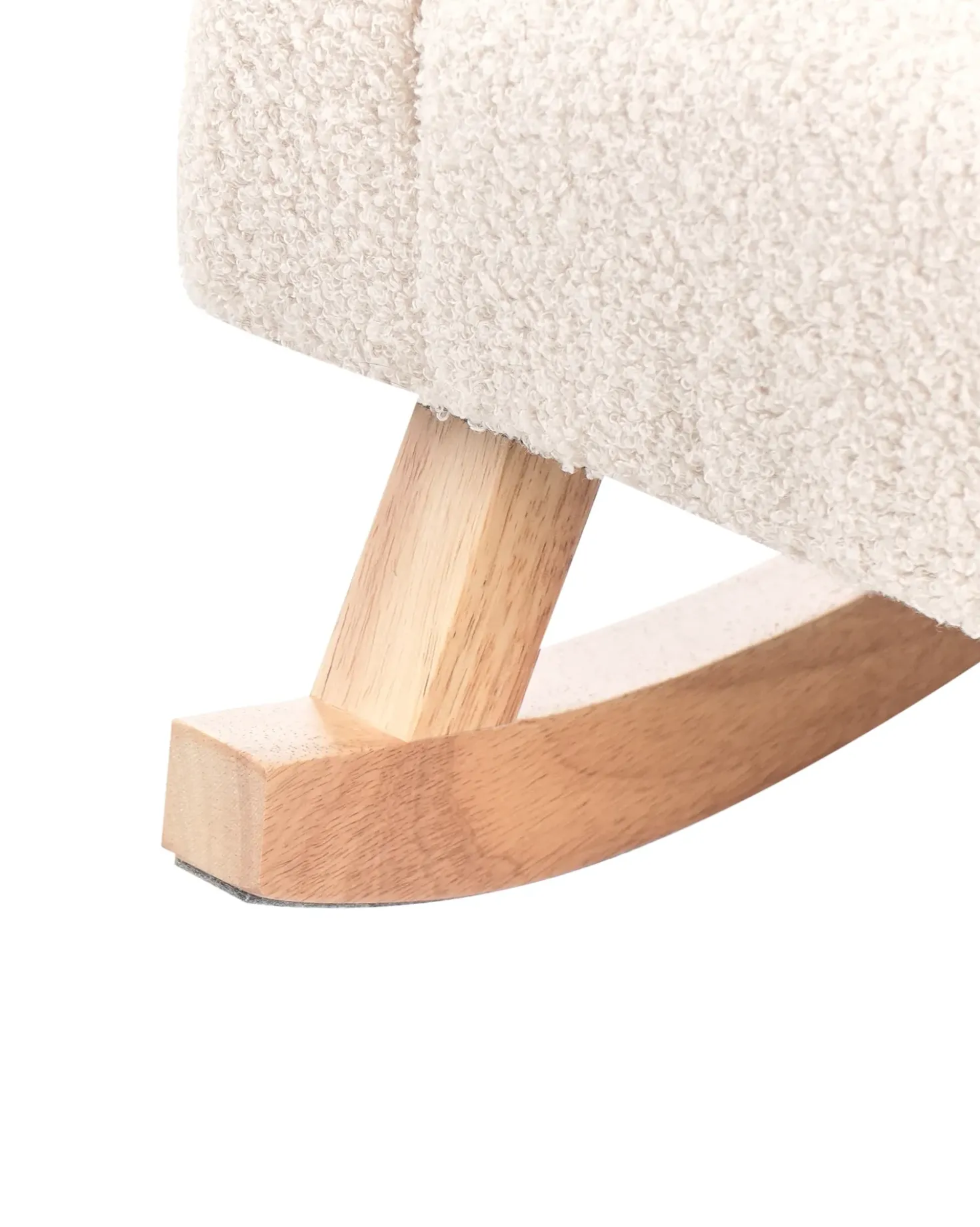 Sedia a dondolo per bambini HUG Bouclé Beige chiaro