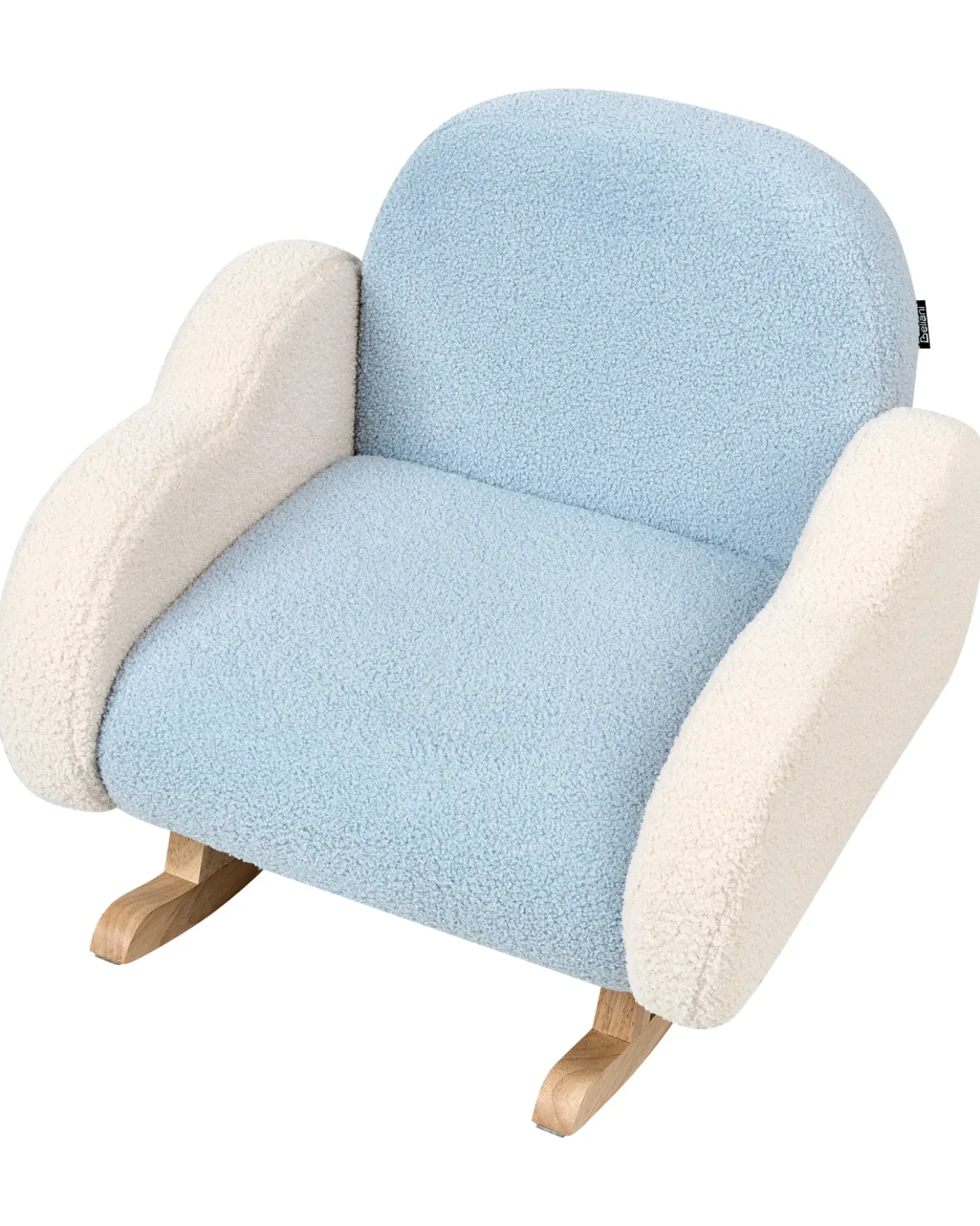 Sedia a dondolo per bambini Nuvola SKARE Bouclé Azzurro