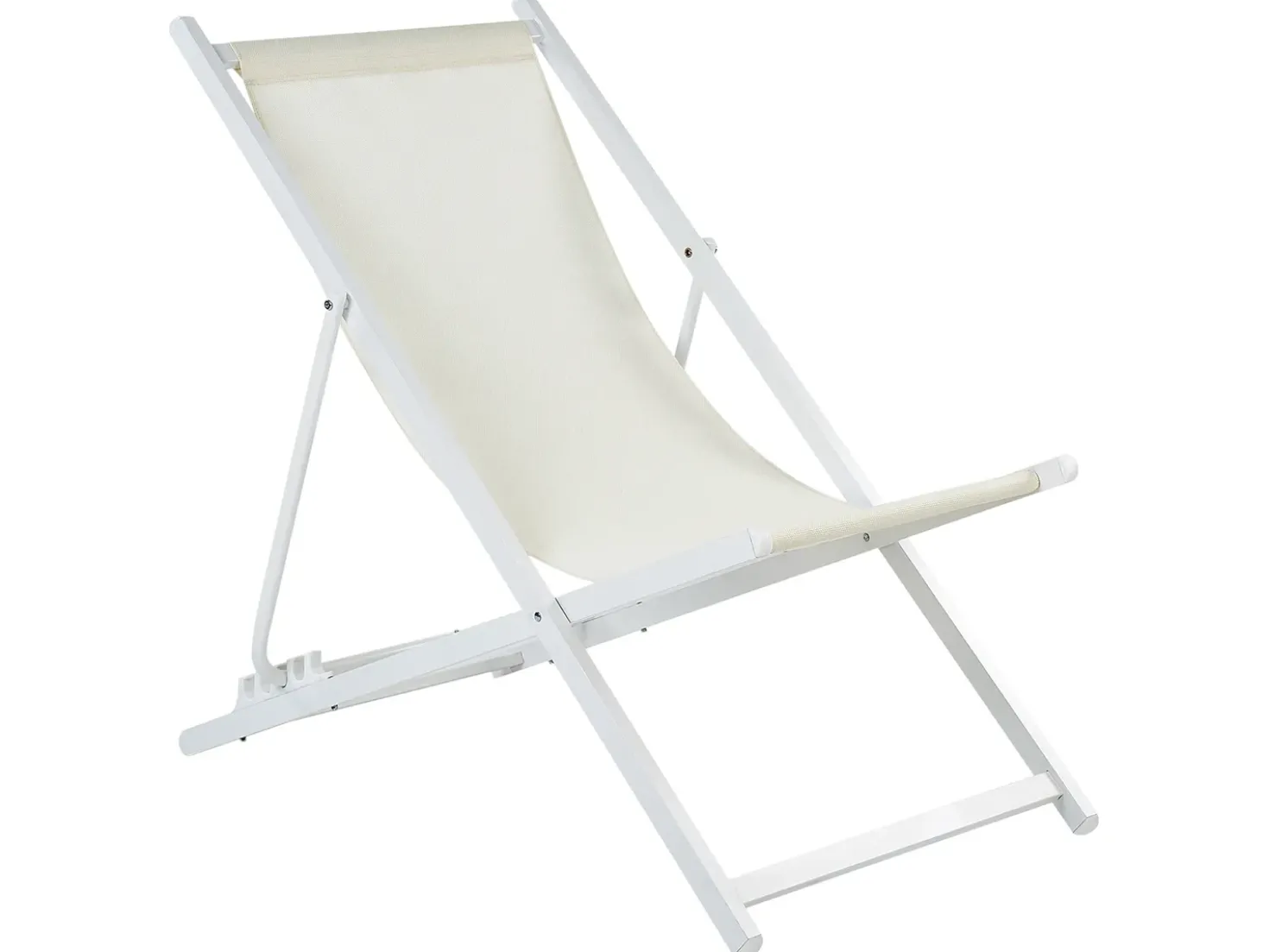Sedia a sdraio pieghevole LOCRI II Metallo Beige chiaro