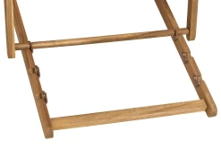 Sedia a sdraio pieghevole ANZIO Legno d'acacia Rosso