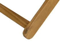 Sedia a sdraio pieghevole ANZIO Legno d'acacia Rosso