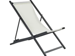 Sedia a sdraio pieghevole LOCRI II Metallo Beige chiaro