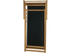 Sedia a sdraio pieghevole ANZIO Legno d'acacia Nero
