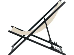 Sedia a sdraio pieghevole LOCRI II Metallo Beige