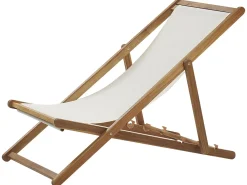 Sedia a sdraio pieghevole ANZIO Legno d'acacia Marrone chiaro