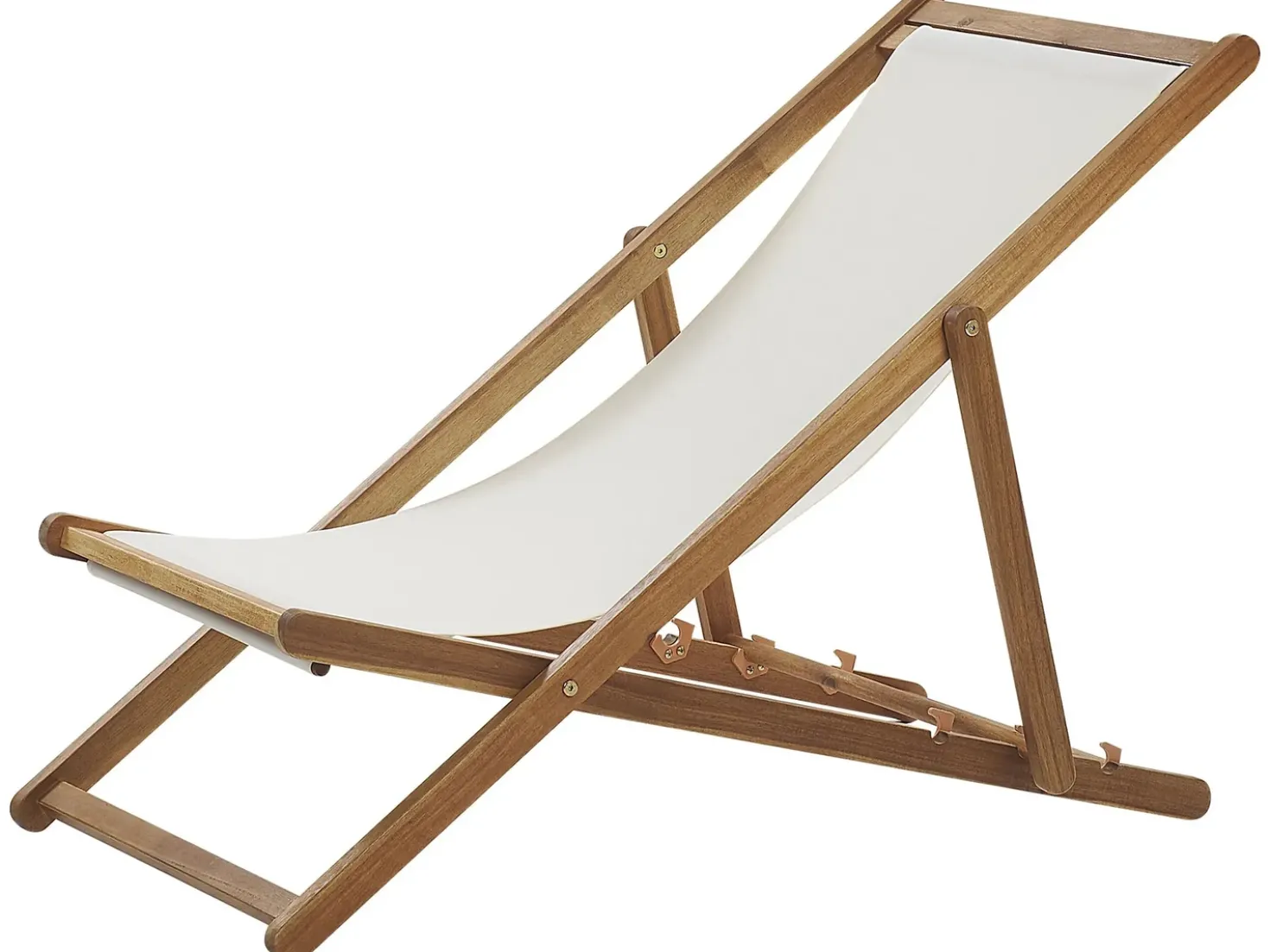 Sedia a sdraio pieghevole ANZIO Legno d'acacia Marrone chiaro