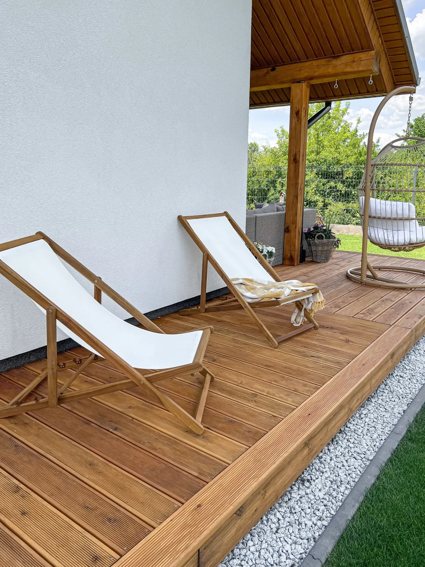 Sedia a sdraio pieghevole ANZIO Legno d'acacia Marrone chiaro
