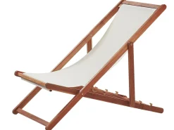 Sedia a sdraio pieghevole ANZIO Legno d'acacia Marrone scuro