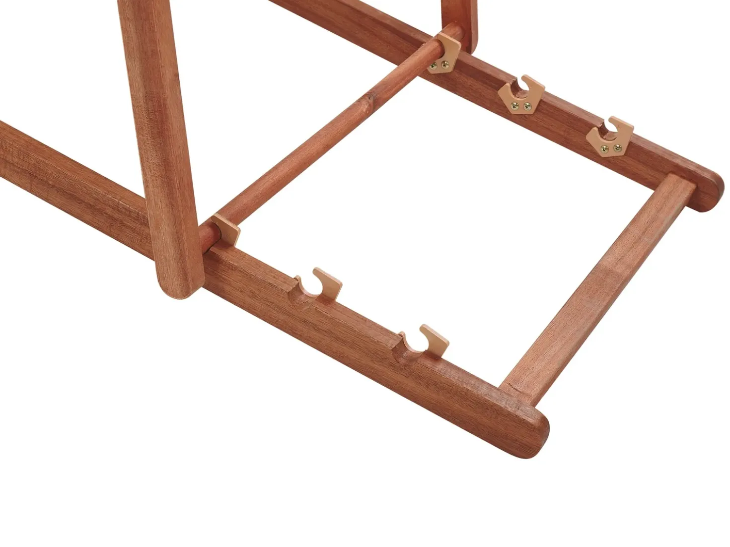 Sedia a sdraio pieghevole AVELLINO con Tessuti di Ricambio Legno d'acacia Marrone scuro
