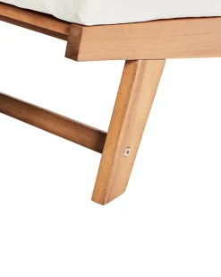 Sedia con cuscino MICCIANO Legno d'acacia Bianco sporco