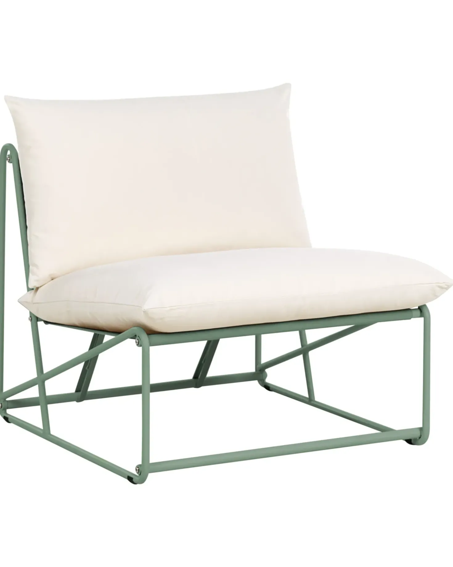 Sedia con cuscino PICO Metallo Verde
