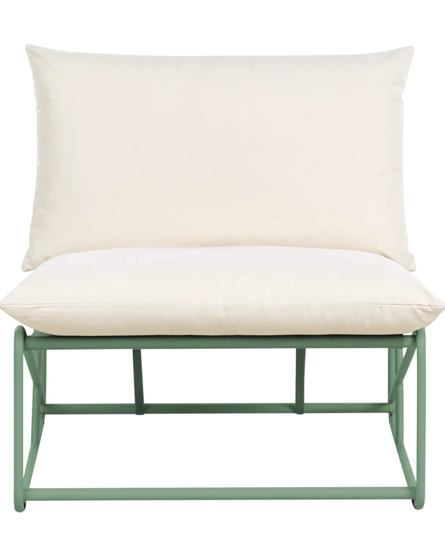 Sedia con cuscino PICO Metallo Verde