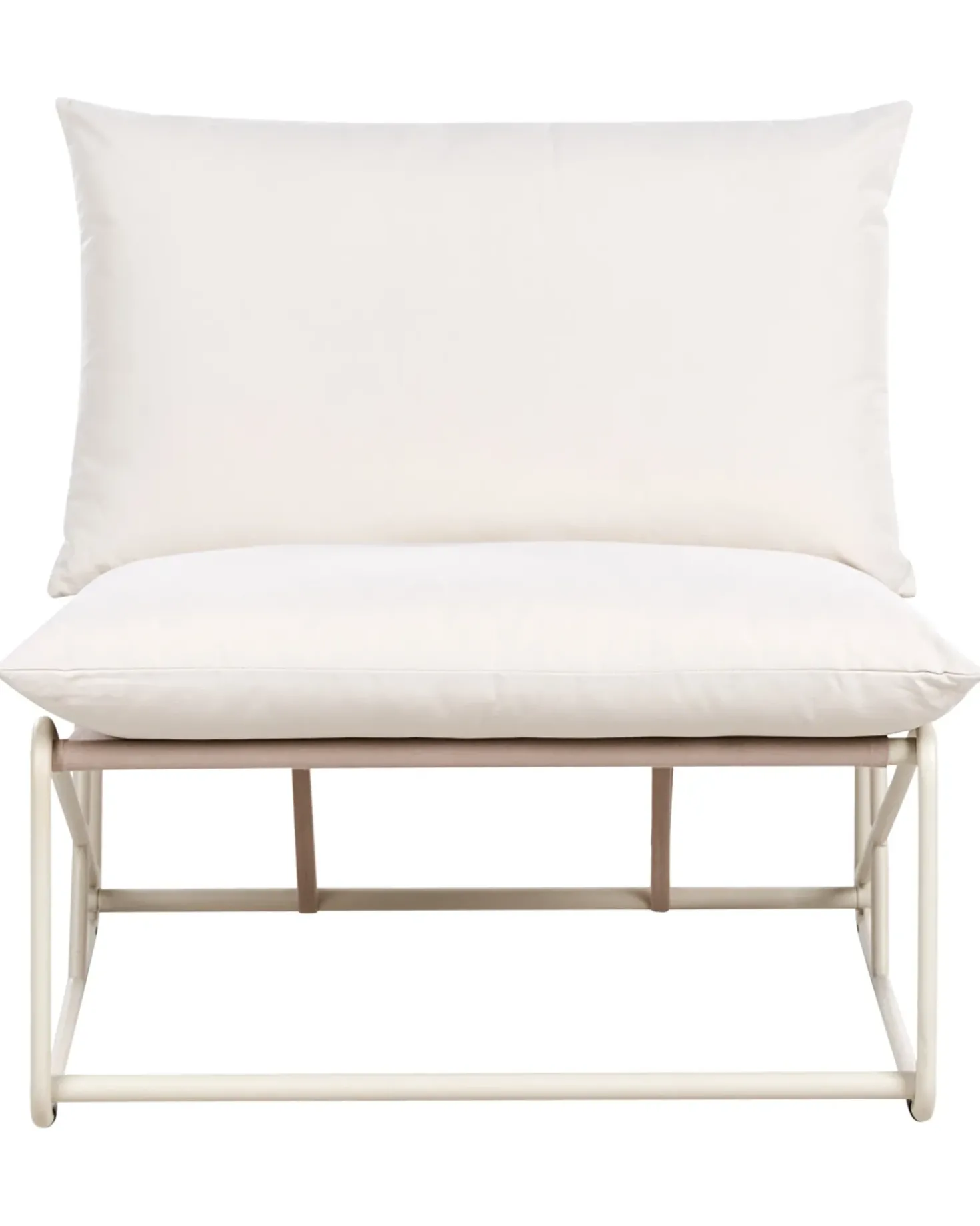 Sedia con cuscino PICO Metallo Beige chiaro