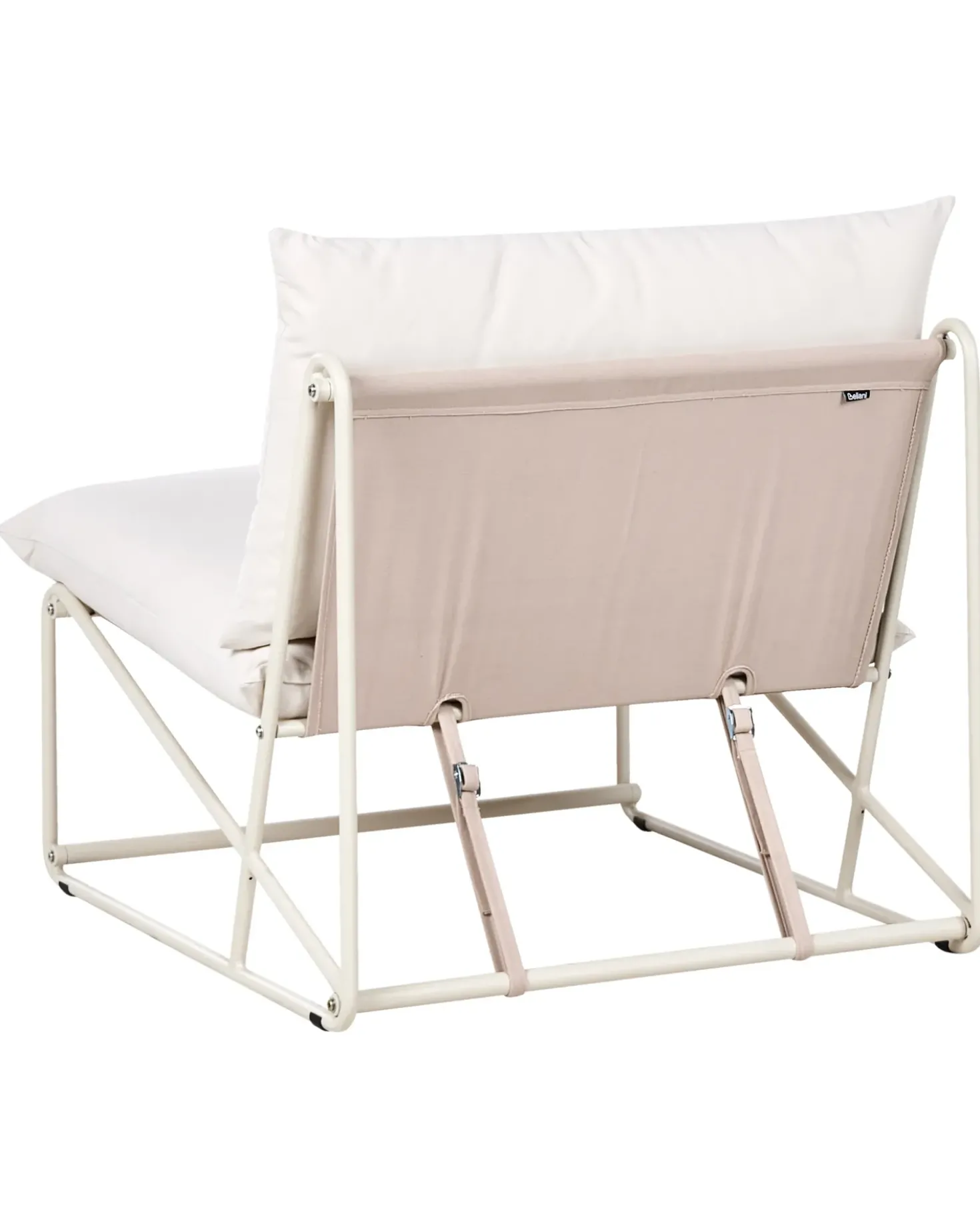 Sedia con cuscino PICO Metallo Beige chiaro