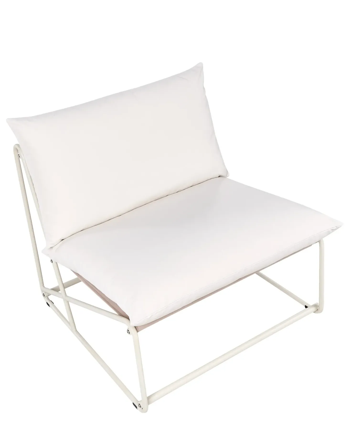 Sedia con cuscino PICO Metallo Beige chiaro