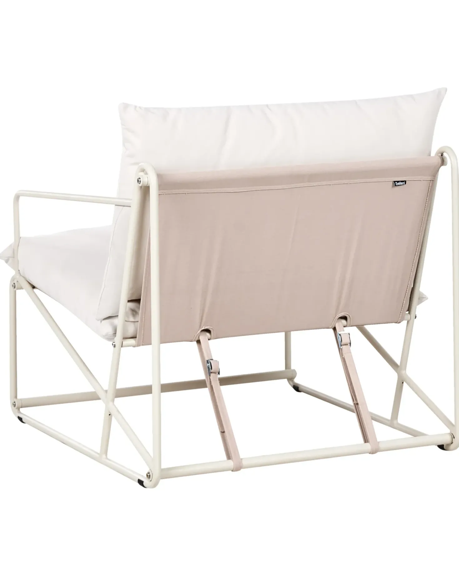 Sedia con cuscino PONTE Metallo Beige chiaro