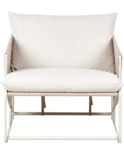 Sedia con cuscino PONTE Metallo Beige chiaro
