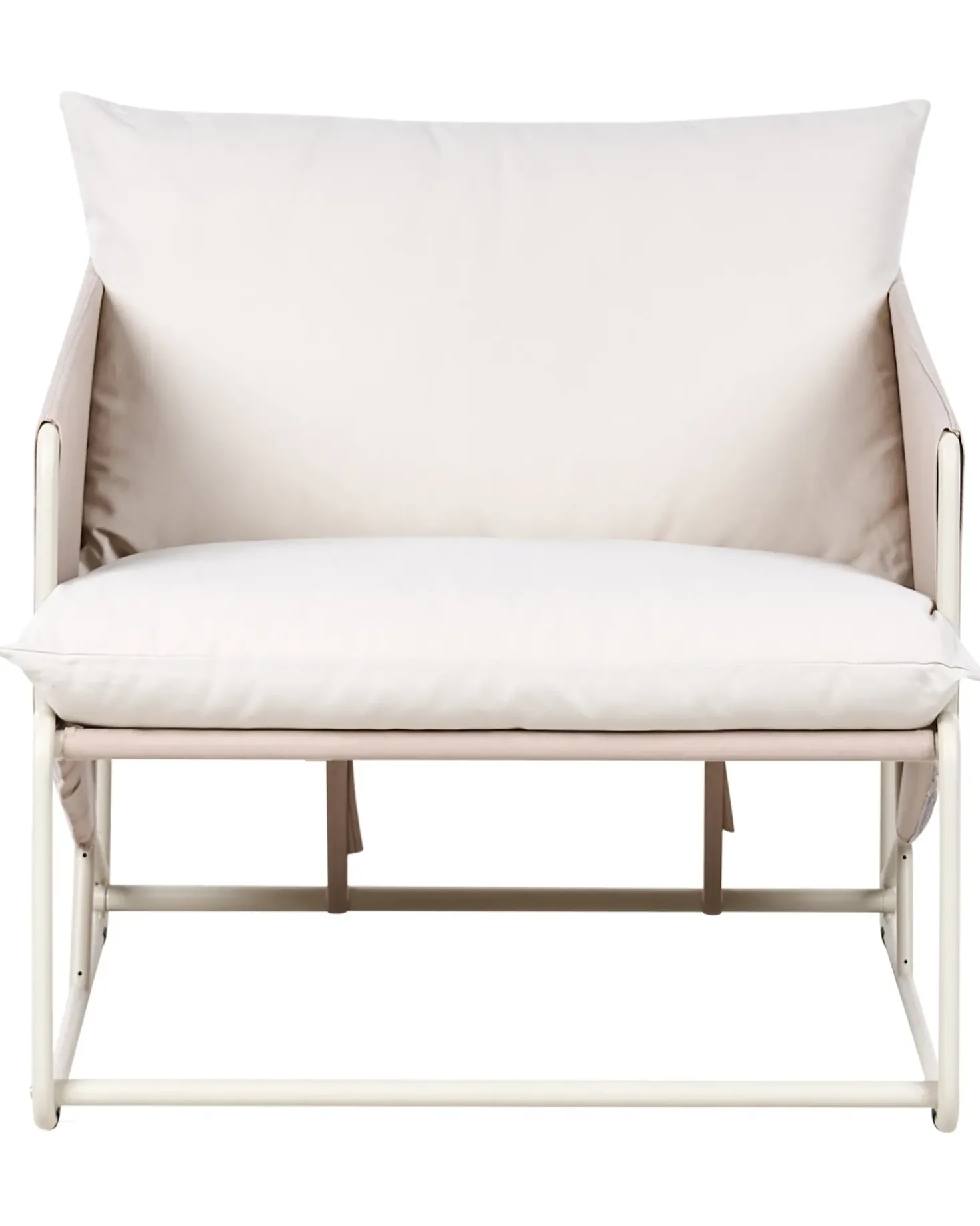 Sedia con cuscino PONTE Metallo Beige chiaro